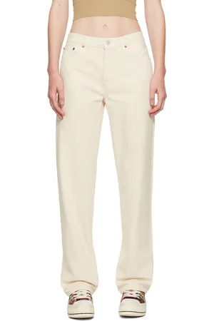 RE/DONE Off-White Loose Long Jeans