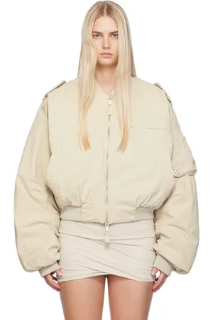 Entire Studios Beige A-4 Bomber Jacket