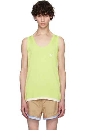 WALES BONNER Green adidas Originals Edition Embroidered Logo Tank Top