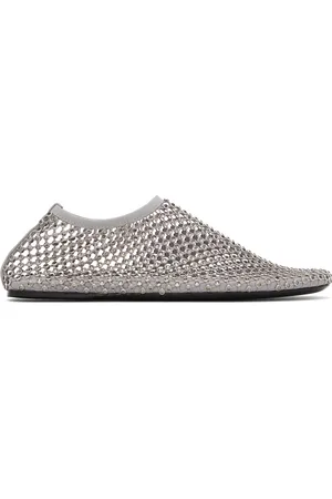 CHRISTOPHER ESBER Gray Minette Crystal Slippers