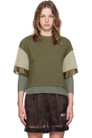 UNDERCOVER Khaki & Gray Layered Long Sleeve T-Shirt