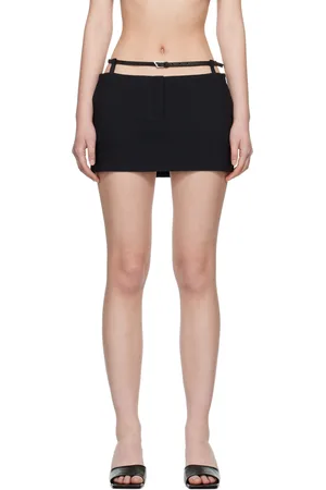 The Attico Black Belted Miniskirt