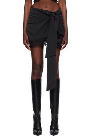 BLUMARINE Black Wrap Miniskirt