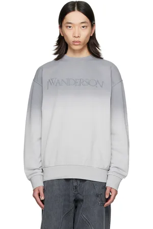 J.W.Anderson Gray Embroidered-Logo Gradient Sweatshirt