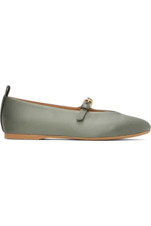 J.W.Anderson Khaki Satin Ballerina Flats