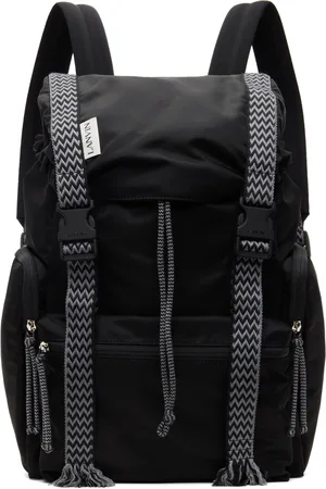 Lanvin Black Curb Nylon Backpack