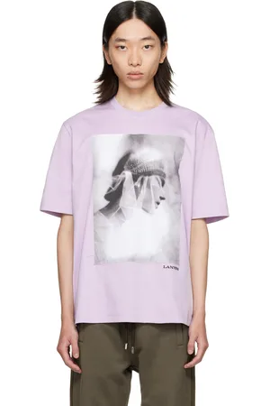 Lanvin Purple Archives Print Classic T-Shirt