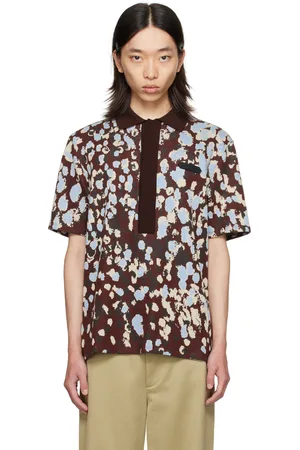 Lanvin Burgundy Jacquard Polo