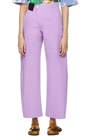 J.W.Anderson Purple Twisted Denim Trousers