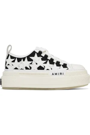 AMIRI White & Black Platform Stars Court Low Sneakers