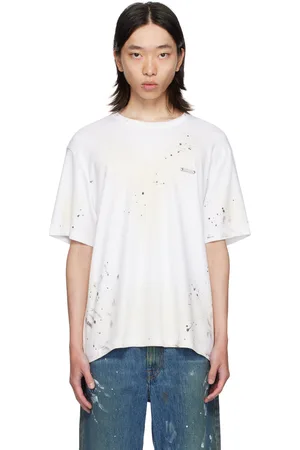 Helmut Lang Off-White Painted T-Shirt