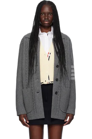 Thom Browne Gray 4-Bar Coat