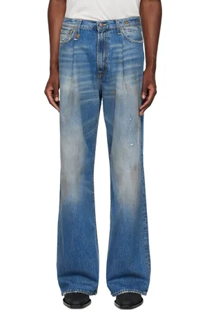 R13 SSENSE Exclusive Blue Damon Pleated Jeans