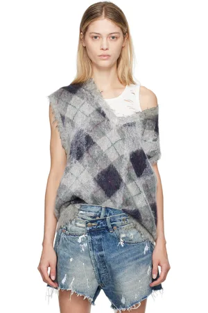 R13 Gray Oversized Vest