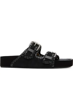 Isabel Marant Black Lennyo Flat Sandals