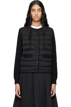Moncler Black Paneled Down Cardigan