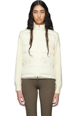 Moncler Off-White Paneled Down Cardigan
