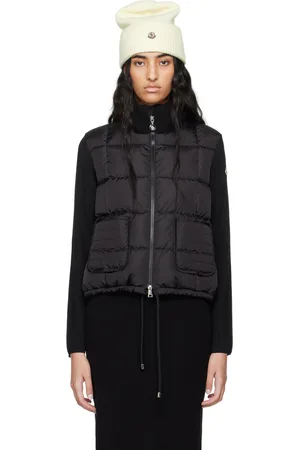 Moncler Black Paneled Down Cardigan