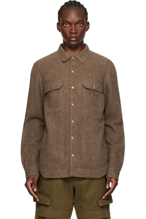 Rick Owens Brown Porterville Spread Collar Shirt