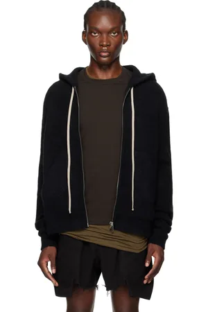 Rick Owens Black Porterville Zipped Hoodie