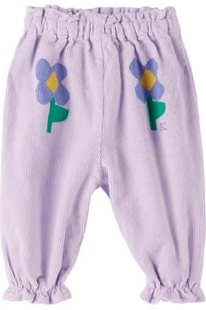 Bobo Choses Baby Purple Pansy Flower Lounge Pants