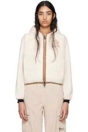 Moncler Off-White Logo Patch Down Jacket