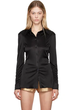 Tom Ford Black Pointed Collar Shirt