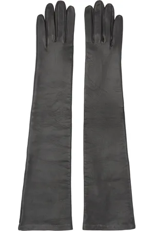 DRIES VAN NOTEN Gray Soft Leather Gloves