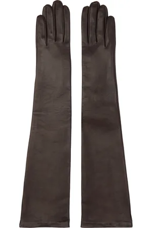 DRIES VAN NOTEN Brown Soft Leather Gloves