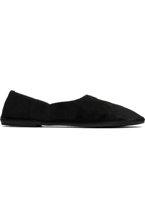 The Row Black Canal Slip On Loafers