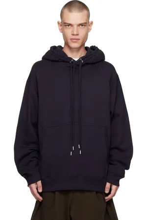 DRIES VAN NOTEN Navy Loose Fit Hoodie