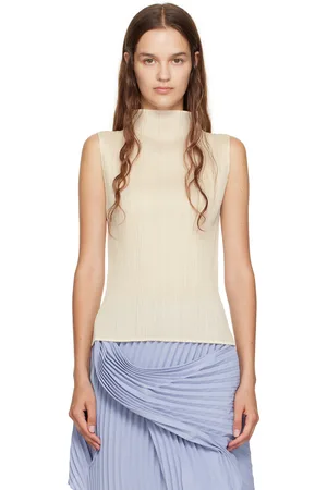 PLEATS PLEASE ISSEY MIYAKE Beige New Colorful Basics 3 Tank Top
