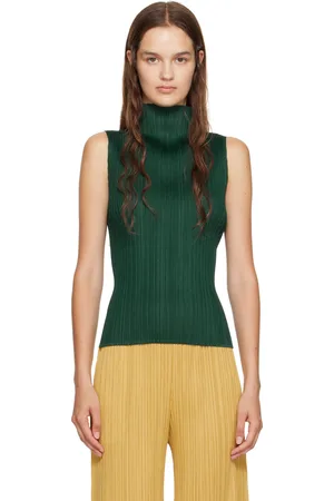 PLEATS PLEASE ISSEY MIYAKE Green New Colorful Basics 3 Tank Top