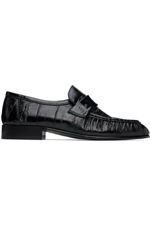 The Row Black Soft Loafers