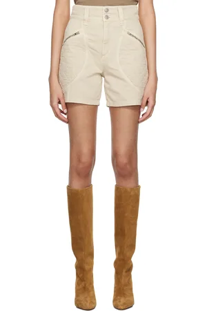 Isabel Marant Beige Candice Denim Shorts