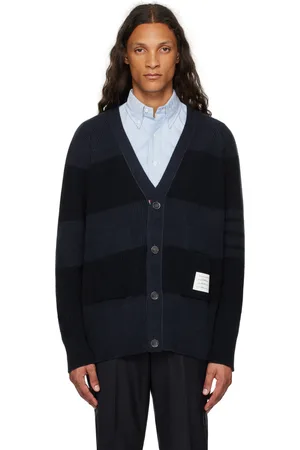 Thom Browne Navy 4-Bar Cardigan