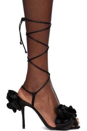 MAGDA BUTRYM Wrap Around Double Flower Heeled Sandals