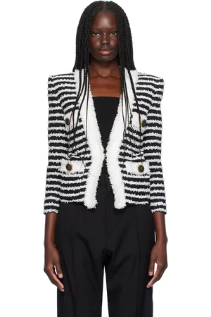 Balmain Black & White 4 Pocket Jacket