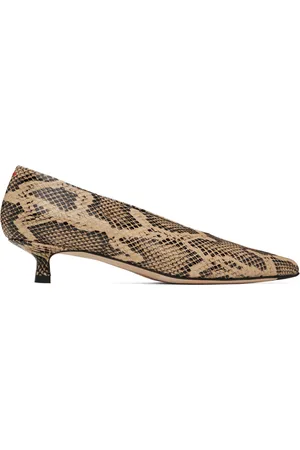 Aeyde Beige & Black Clara Heels