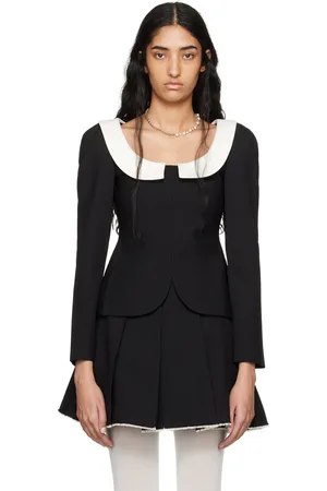 Shushu/Tong Black Peter Pan Collar Blouse