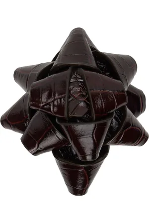 Ernest W. Baker Brown Leather Present Brooch