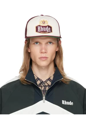 Rhude Burgundy & Off-White Special-Blend Trucker Cap