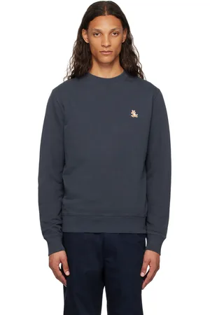 Maison Kitsuné Navy Chillax Fox Patch Sweatshirt