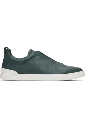 Ermenegildo Zegna Green Triple Stitch Sneakers