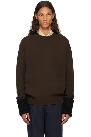 DRIES VAN NOTEN Brown Rolled Cuff Sweater