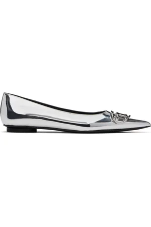 Diesel Silver D-Venus Ballerina Flats