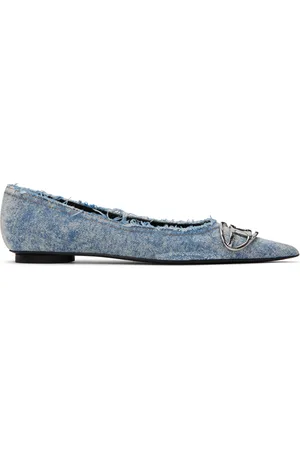 Diesel Blue D-Venus Denim Ballerina Flats
