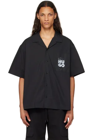 HUGO BOSS Black Dropped Shoulder Shirt