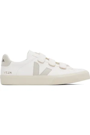 Veja White & Gray Recife Leather Sneakers