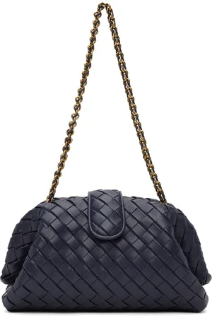 Bottega Veneta Navy Teen Lauren 1980 Chain Clutch